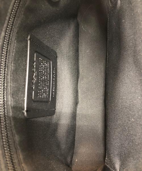 COACH（コーチ）COACH (コーチ) チャコール エリアス クロスボディ・シグネチャー キャンバス　ショルダーバッグ ブラック×グレーの古着・服飾アイテム