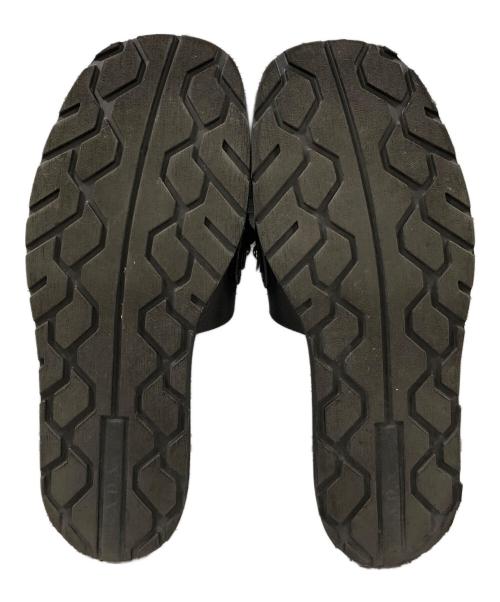 PRADA（プラダ）PRADA (プラダ) バックルゴールドサンダル ブラック サイズ:37 1／2の古着・服飾アイテム