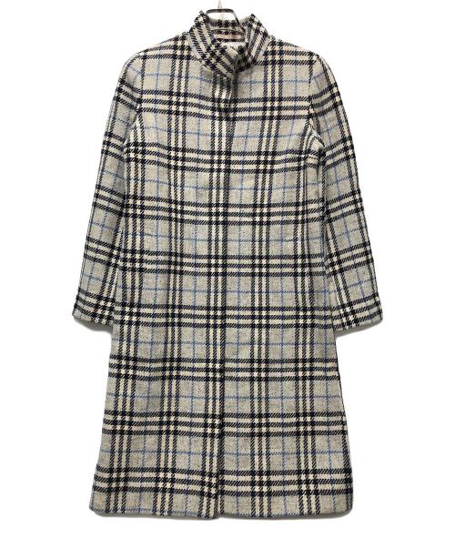 BURBERRY LONDON（バーバリーロンドン）BURBERRY LONDON (バーバリーロンドン) ステンカラーコート ブラック×ベージュ サイズ:9の古着・服飾アイテム