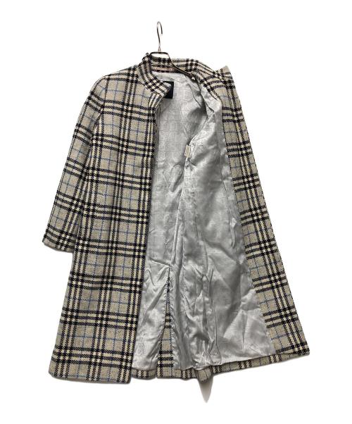 BURBERRY LONDON（バーバリーロンドン）BURBERRY LONDON (バーバリーロンドン) ステンカラーコート ブラック×ベージュ サイズ:9の古着・服飾アイテム
