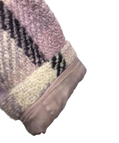 BLUE LABEL CRESTBRIDGE（ブルーレーベルクレストブリッジ）BLUE LABEL CRESTBRIDGE (ブルーレーベルクレストブリッジ) ツイードチェックコート ラベンダー サイズ:38の古着・服飾アイテム