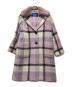 BLUE LABEL CRESTBRIDGE（ブルーレーベルクレストブリッジ）の古着「ツイードチェックコート」｜ラベンダー