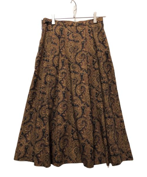 Burberry's（バーバリー）Burberry's (バーバリーズ) フレアスカート ブラック×ベージュ サイズ:11ARの古着・服飾アイテム