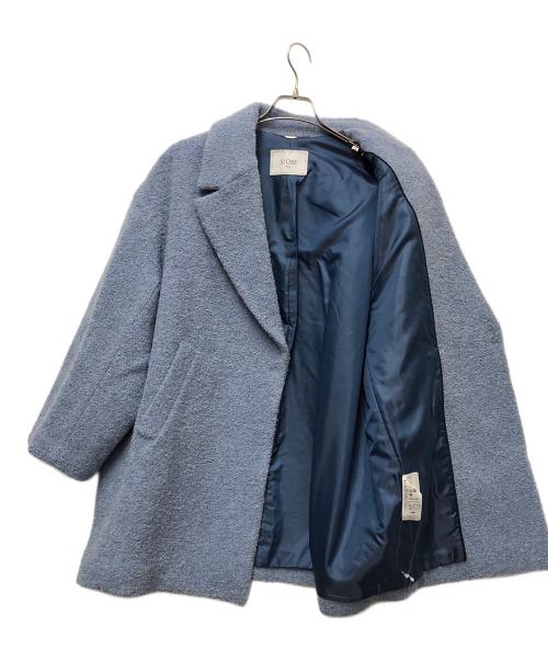 SLOBE IENA（スローブ イエナ）SLOBE IENA (スローブ イエナ) ダブルループビッグラペルショートコート スカイブルー サイズ:FREEの古着・服飾アイテム