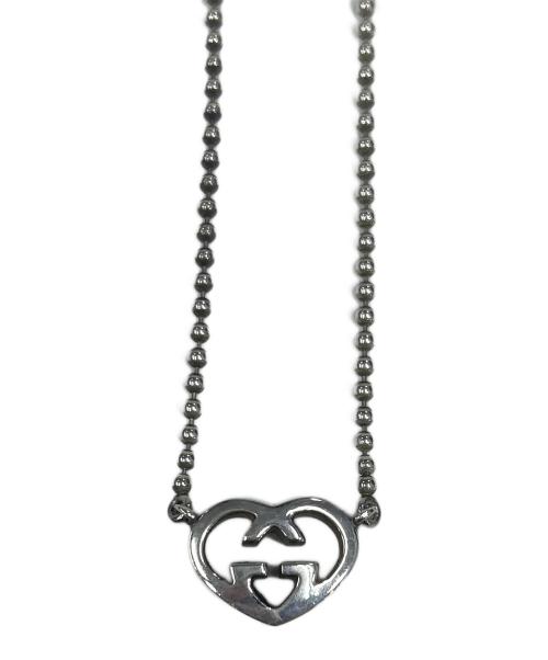 GUCCI（グッチ）GUCCI (グッチ) インターロッキング ハート シルバーネックレスの古着・服飾アイテム