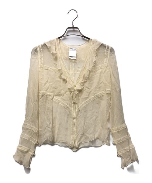 CHANEL（シャネル）CHANEL (シャネル) 長袖ブラウス ベージュ サイズ:UK40の古着・服飾アイテム