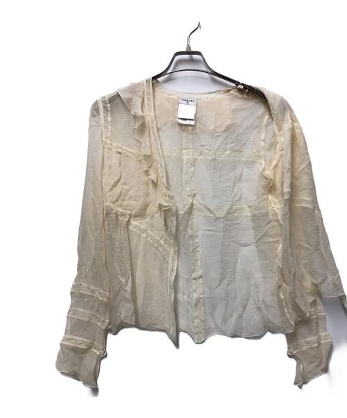 CHANEL（シャネル）CHANEL (シャネル) 長袖ブラウス ベージュ サイズ:UK40の古着・服飾アイテム