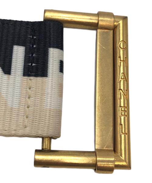 CHANEL（シャネル）CHANEL (シャネル) デカココマーク ベルト ベージュ×ブラックの古着・服飾アイテム