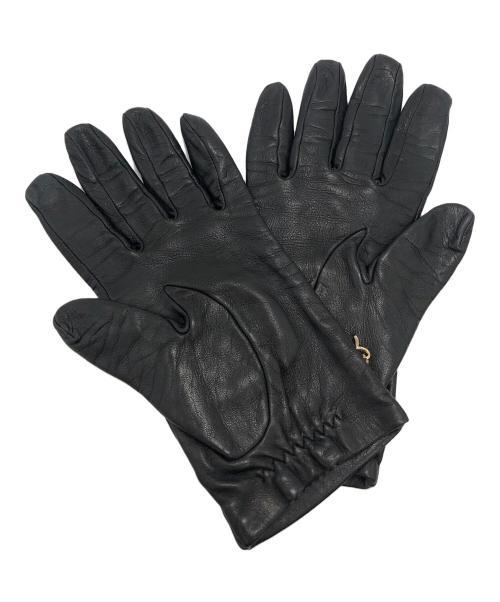 CHANEL（シャネル）CHANEL (シャネル) デカココマーク レザーグローブ ブラックの古着・服飾アイテム