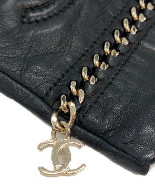 CHANEL（シャネル）CHANEL (シャネル) デカココマーク レザーグローブ ブラックの古着・服飾アイテム