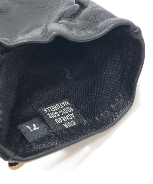 CHANEL（シャネル）CHANEL (シャネル) デカココマーク レザーグローブ ブラックの古着・服飾アイテム