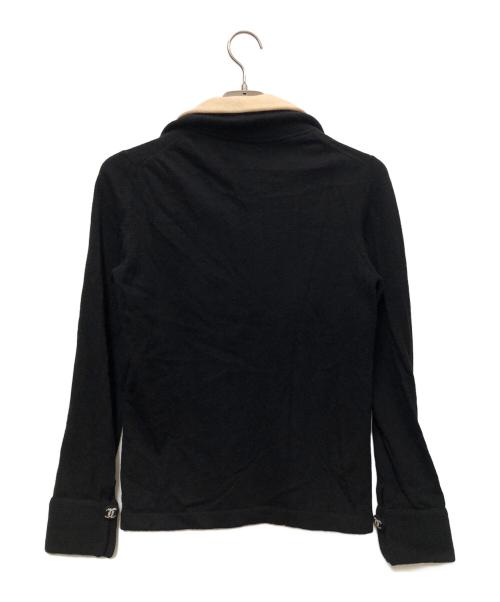 CHANEL（シャネル）CHANEL (シャネル) 厚手ニット ブラック×ベージュ サイズ:42の古着・服飾アイテム