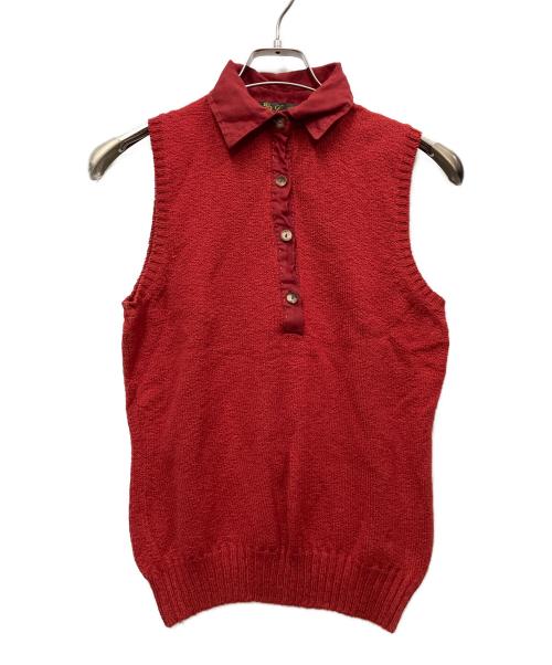 LORO PIANA（ロロピアーナ）LORO PIANA (ロロピアーナ) ニットベスト レッド サイズ:40の古着・服飾アイテム