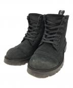 CHANELシャネル）の古着「レースアップワークブーツ」｜ブラック