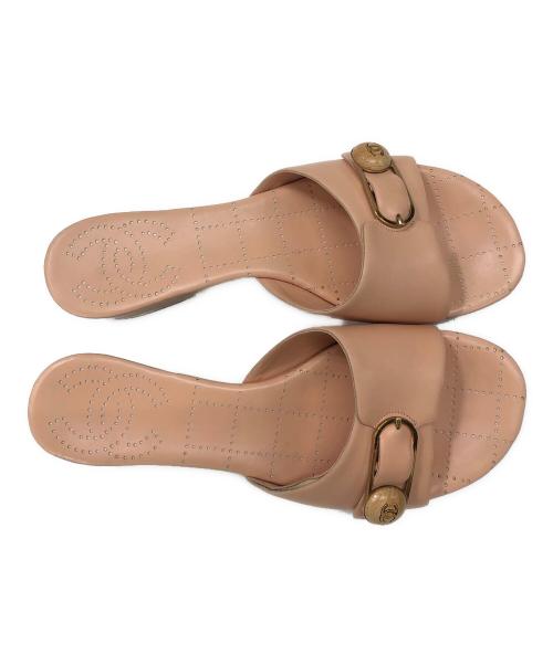 CHANEL（シャネル）CHANEL (シャネル) ココマークサンダル ベージュ サイズ:36の古着・服飾アイテム