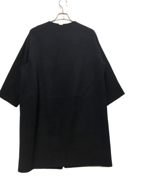 MUSE de Deuxieme Classe（ミューズ ドゥーズィエム クラス）MUSE de Deuxieme Classe (ミューズ ドゥーズィエム クラス) リバーノーカラーコート ブラック サイズ:不明の古着・服飾アイテム