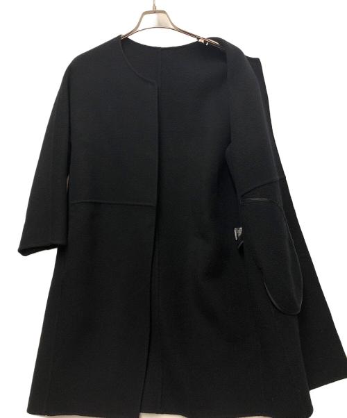 MUSE de Deuxieme Classe（ミューズ ドゥーズィエム クラス）MUSE de Deuxieme Classe (ミューズ ドゥーズィエム クラス) リバーノーカラーコート ブラック サイズ:不明の古着・服飾アイテム