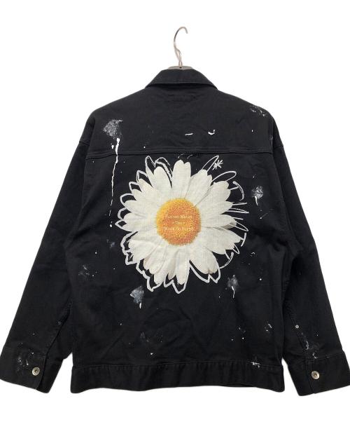 A'gem（エージェム）A'gem (エージェム) フラワープリントドロップショルダーGジャン ブラック サイズ:FREEの古着・服飾アイテム