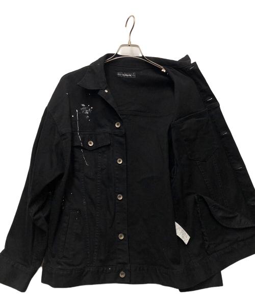 A'gem（エージェム）A'gem (エージェム) フラワープリントドロップショルダーGジャン ブラック サイズ:FREEの古着・服飾アイテム