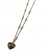 COACHコーチ）の古着「キルテッドシグネチャーネックレス」｜ゴールドカラー