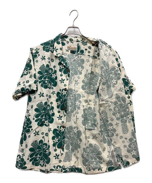 Patagonia（パタゴニア）Patagonia (パタゴニア) 半袖シャツ アイボリー×グリーン サイズ:Mの古着・服飾アイテム