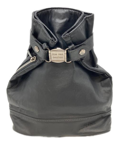 Jean Paul GAULTIER（ジャンポールゴルチェ）Jean Paul GAULTIER (ジャンポールゴルチェ) メタルプレートコーティングミニリュック ブラックの古着・服飾アイテム