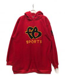 FUBU（フブ）の古着「フリースプルオーバーパーカー」｜レッド