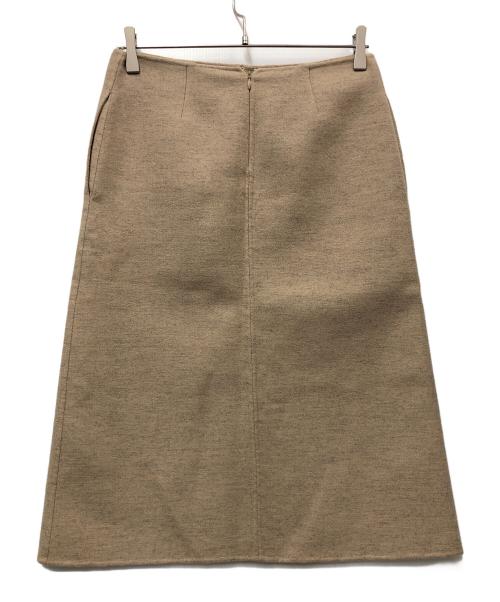 JIL SANDER（ジルサンダー）JIL SANDER (ジルサンダー) ウ-ルスリットスカート ベージュ サイズ:32の古着・服飾アイテム