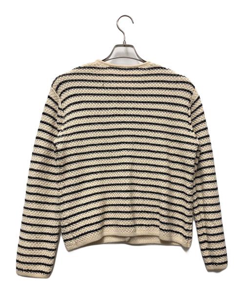 Mila Owen（ミラオーウェン）Mila Owen (ミラオーウェン) 厚手カーディガン アイボリー×ブラック サイズ:1の古着・服飾アイテム