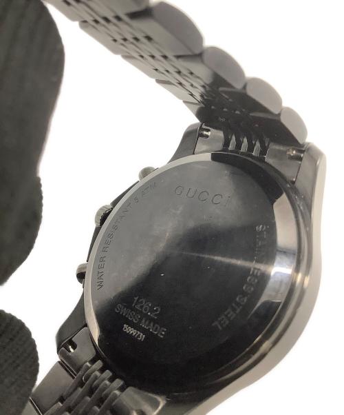 GUCCI（グッチ）GUCCI (グッチ) Gタイムレス　クロノグラフ ブラックの古着・服飾アイテム