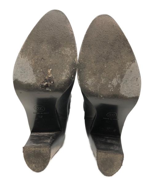 CHANEL（シャネル）CHANEL (シャネル) ポインテッドトゥロングブーツ ブラック サイズ:37の古着・服飾アイテム