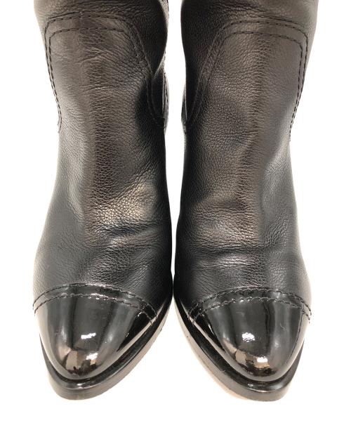 CHANEL（シャネル）CHANEL (シャネル) ポインテッドトゥロングブーツ ブラック サイズ:37の古着・服飾アイテム