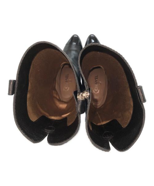 CHANEL（シャネル）CHANEL (シャネル) ポインテッドトゥロングブーツ ブラック サイズ:37の古着・服飾アイテム