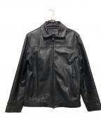 BANANA REPUBLICバナナリパブリック）の古着「レザーブルゾン」｜ブラック