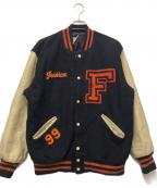 DeLongデロング）の古着「スタジャン」｜ブラック×ベージュ