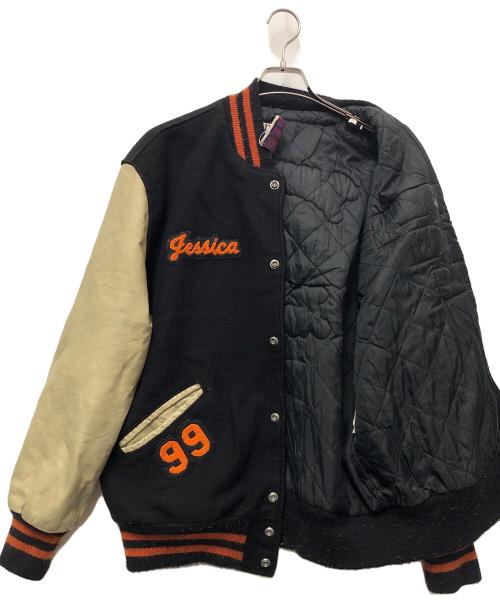 DeLong（デロング）DELONG (デロング) スタジャン ブラック×ベージュ サイズ:不明の古着・服飾アイテム