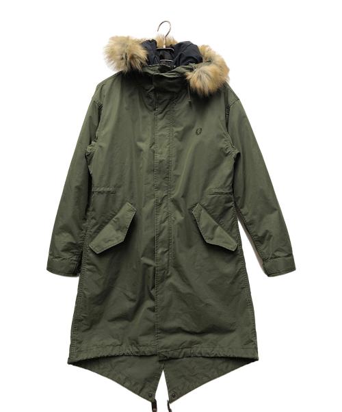 FRED PERRY（フレッドペリー）FRED PERRY (フレッドペリー) ジップインライナー フィッシュテール パーカー オリーブ サイズ:Sの古着・服飾アイテム