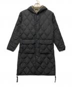 TAIONタイオン）の古着「ミリタリーフードダウンコート」｜ブラック