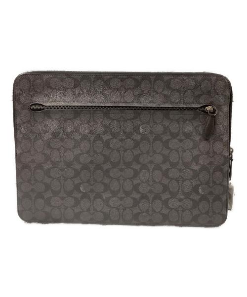 COACH（コーチ）COACH (コーチ) ジップ アラウンド ラップトップ ケース・シグネチャー キャンバス ブラックの古着・服飾アイテム