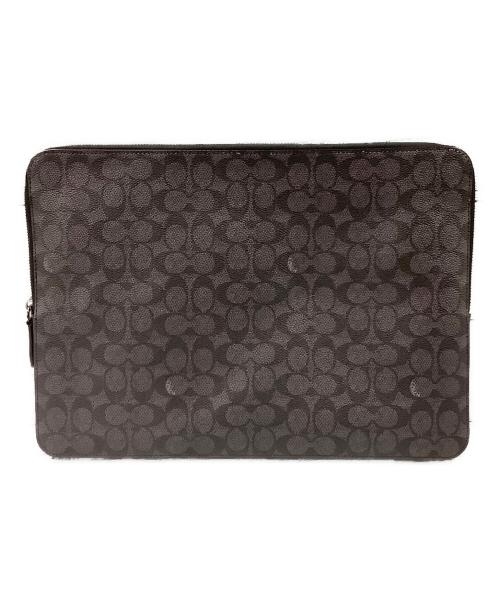 COACH（コーチ）COACH (コーチ) ジップ アラウンド ラップトップ ケース・シグネチャー キャンバス ブラックの古着・服飾アイテム
