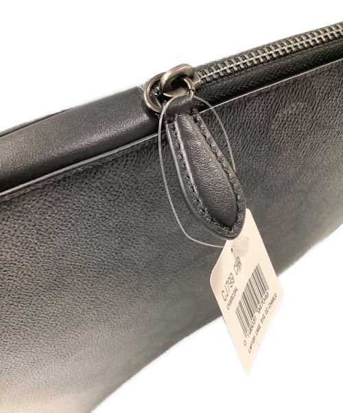 COACH（コーチ）COACH (コーチ) ジップ アラウンド ラップトップ ケース・シグネチャー キャンバス ブラックの古着・服飾アイテム