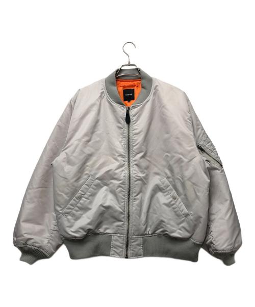 BEAMS（ビームス）BEAMS (ビームス) リラックスフィット MA-1 ライトグレー サイズ:XLの古着・服飾アイテム