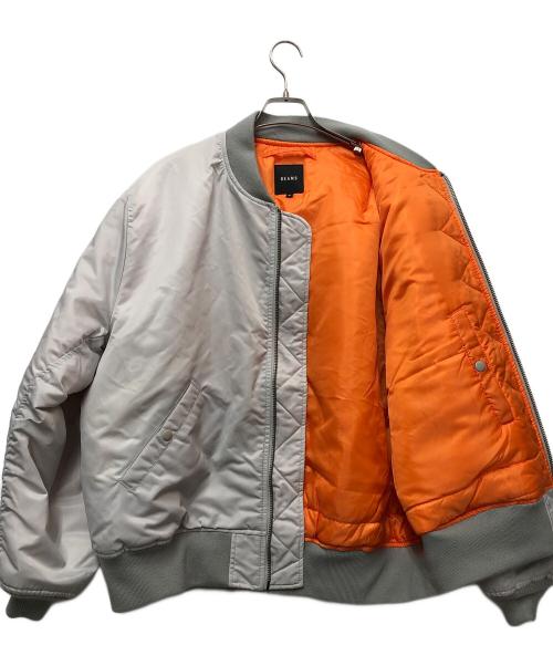 BEAMS（ビームス）BEAMS (ビームス) リラックスフィット MA-1 ライトグレー サイズ:XLの古着・服飾アイテム