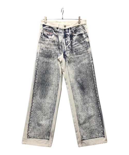 DIESEL（ディーゼル）DIESEL (ディーゼル) 2001 D-MACRO DIESEL ブルー×ホワイト サイズ:W28の古着・服飾アイテム