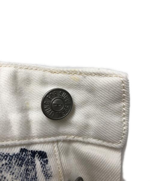 DIESEL（ディーゼル）DIESEL (ディーゼル) 2001 D-MACRO DIESEL ブルー×ホワイト サイズ:W28の古着・服飾アイテム