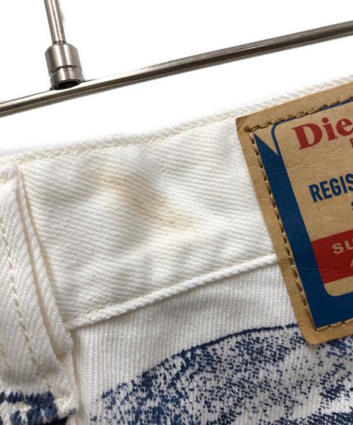 DIESEL（ディーゼル）DIESEL (ディーゼル) 2001 D-MACRO DIESEL ブルー×ホワイト サイズ:W28の古着・服飾アイテム