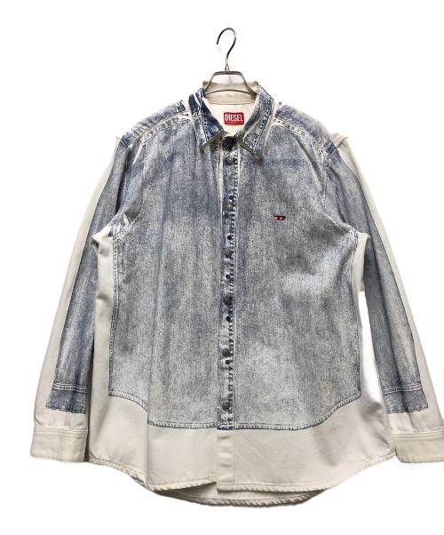 DIESEL（ディーゼル）DIESEL (ディーゼル) D SIMPLY OVER ブルー×ホワイト サイズ:Mの古着・服飾アイテム