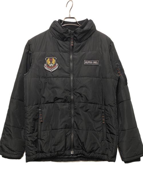ALPHA INDUSTRIES（アルファインダストリーズ）ALPHA INDUSTRIES (アルファインダストリーズ) フライトジャケット ブラック サイズ:XLの古着・服飾アイテム