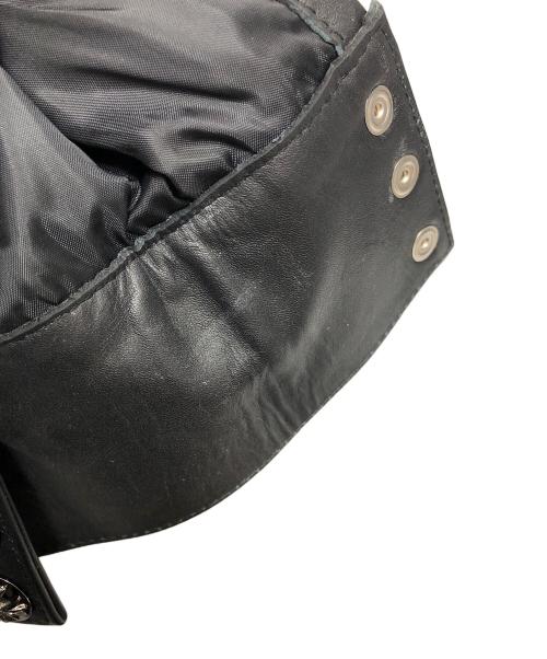 HORN WORKS（ホーンワークス）HORN WORKS (ホーンワークス) レザーウエスタンシャツ ブラック サイズ:Mの古着・服飾アイテム