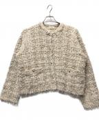 IENAイエナ）の古着「ラメツイードニットジャケット」｜アイボリー